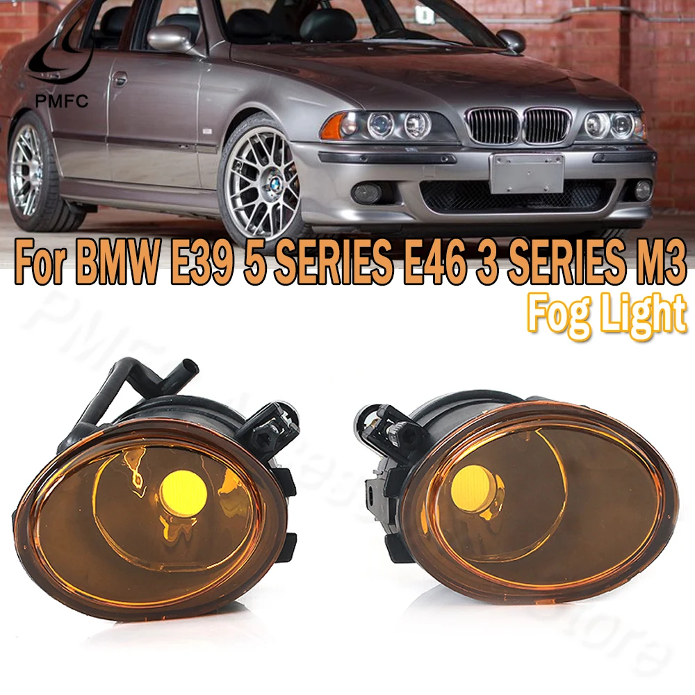 PMFC araba ışık ön sis lambası sis lambası meclisi açık/sarı BMW 3 serisi M5 E39 2001-2003 M3 E46 2002-2005 63177894017