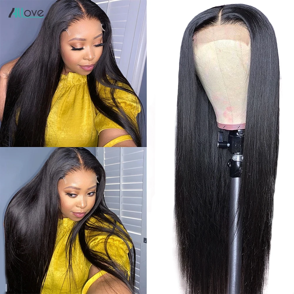 

Allove 5X5 Lace Closure Wig Transparent Lace Frontal Wig Straight Lace Front Human Hair Wigs 4X4 Straight Lace Closure Wig