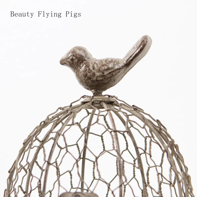Прямые продажи Новый Ретро клетка для птиц старое украшение из кованого железа