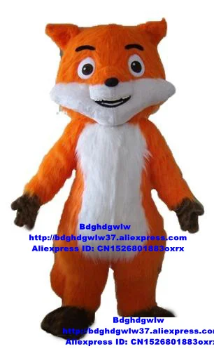 Костюм-талисман длинный из меха апельсиновой лисы Шакала персонаж мультфильма