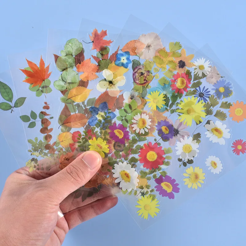

Printed Stickers Nail Stickers Nails Plant Natural Flower Series Decorative Diary Sticker Scrapbook Planner Decorative Sticker
