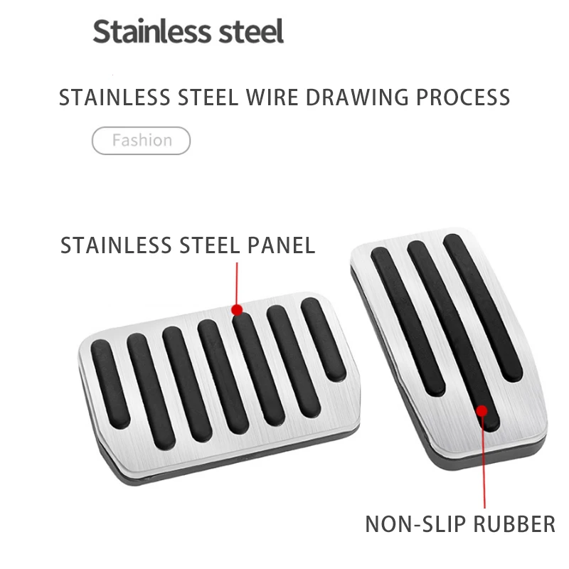 

Aluminum alloy Foot Pedal For Tesla Model 3 Accelerator Gas Fuel Brake Pedal Rest Pedal Pads Mats Cover Accessories Car Styling