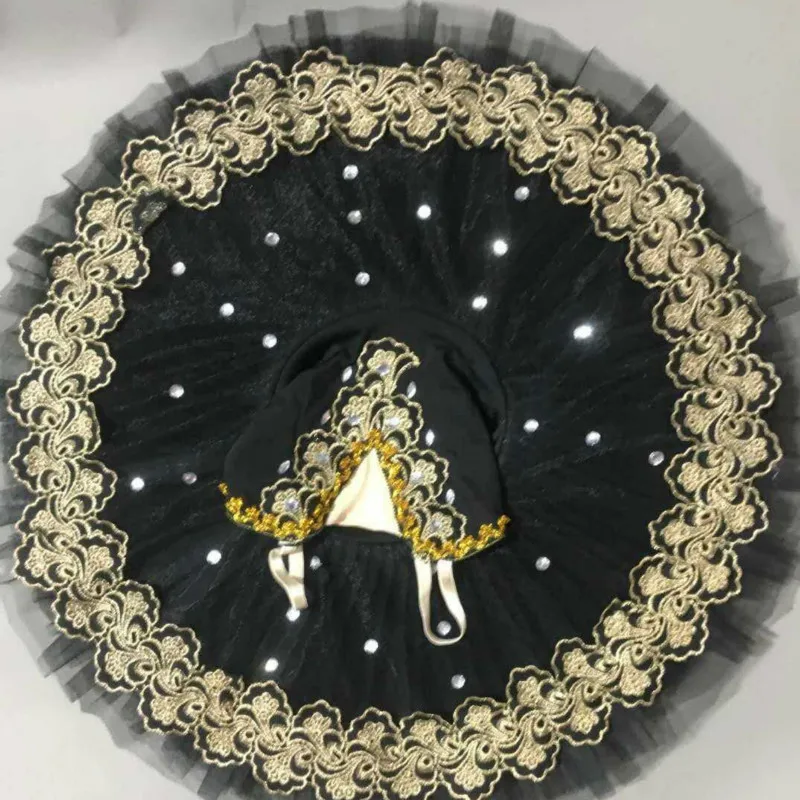 Черный фиолетовый лебедь балетный танцевальный костюм профессиональная