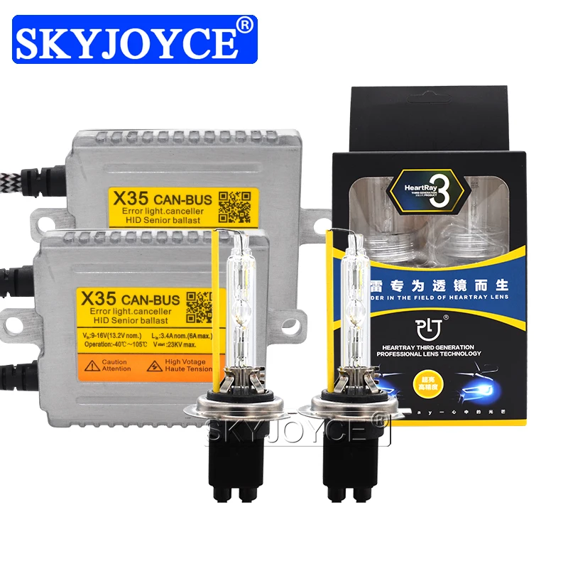 SKYJOYCE автомобисветильник Xenon DLT Canbus балласт комплект 35 Вт HeartRay H1 H3 H7 H11 9005 9006 9012 D2H HID