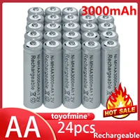 24x aa 2a 3000mah 1 2v ni mh grey color rechargeable battery rc mp3 camera