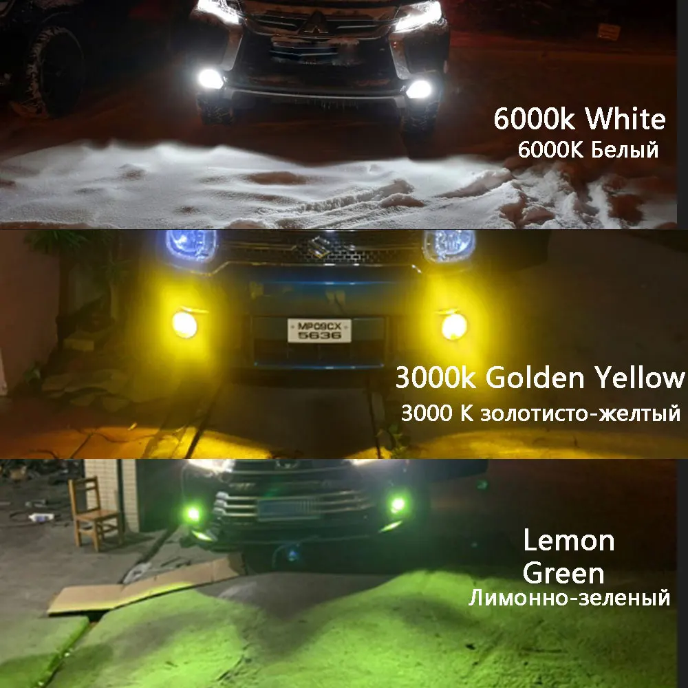 VANSSI 2 шт. H8 H11 светодиодный лампы H16 H10 9145 HB3 9005 HB4 9006 автомобильный противотуманный
