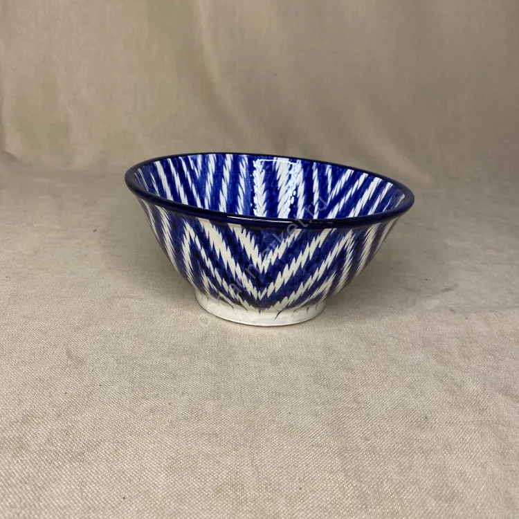 Посуда для кухни Коса Атлас синяя (большая) Риштанская керамика|Столовые сервизы|