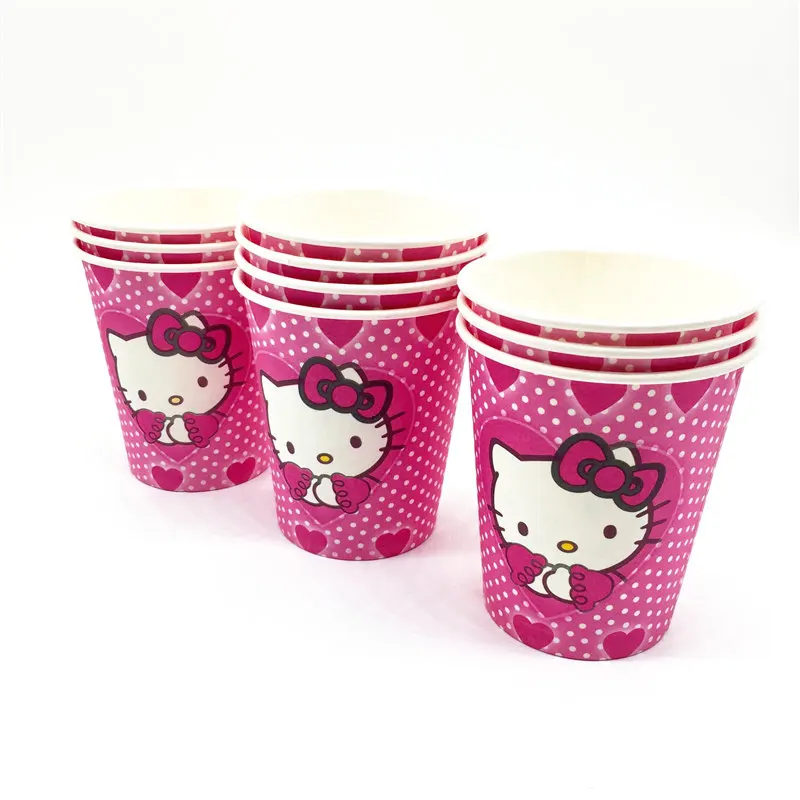 Hello kitty/51 шт./81 шт., детская скатерть для душа на день рождения, спрос среди детей, чашки, тарелки, декоративная Растяжка, салфетки, принадлежности