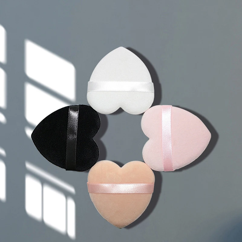 

2Pcs Heart-shaped Velvet Facial Face Puff Cosmetic Makeup Cotton Sponge Puffs Cosmetics Make Up Sponge Wholesale Makeup Sponge