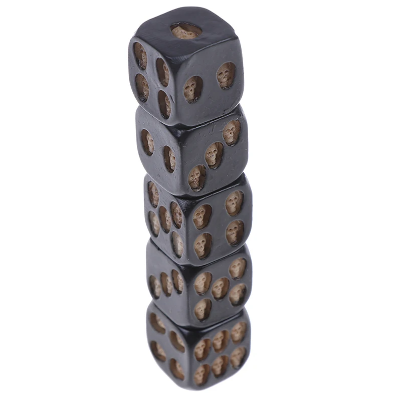

5Pcs/set Club Pub Party Game Toys Creative Skull Bones Dice Six Sided Skeleton Dice Resin Dice for Children Adults