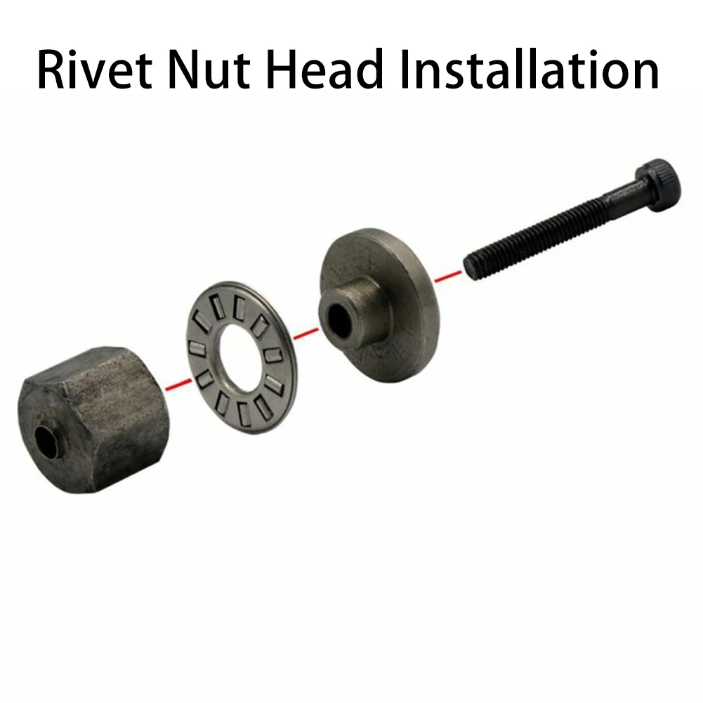 Rivet Tool Accessory Hand Rivet Nut Head Nuts Simple Installation Riveter Mandrel Teels For Riveting on - Приспособление для затягивания резьбовых вставок ручным способом Rivnut Tool, головки гайки резьбовых вставок, простая установка, мандрилы для затяги
