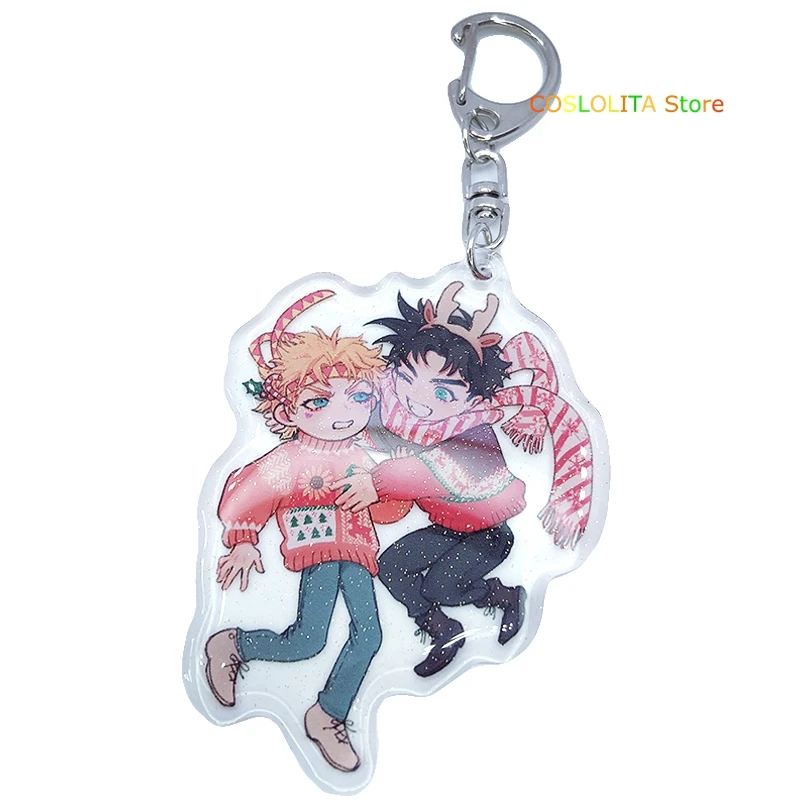 

Anime JoJo's Bizarre Adventure Jonathan Joestar Cosplay Acrylic Keychain Cartoon School Bag Itabag Pendant Key rings Xmas Gifts