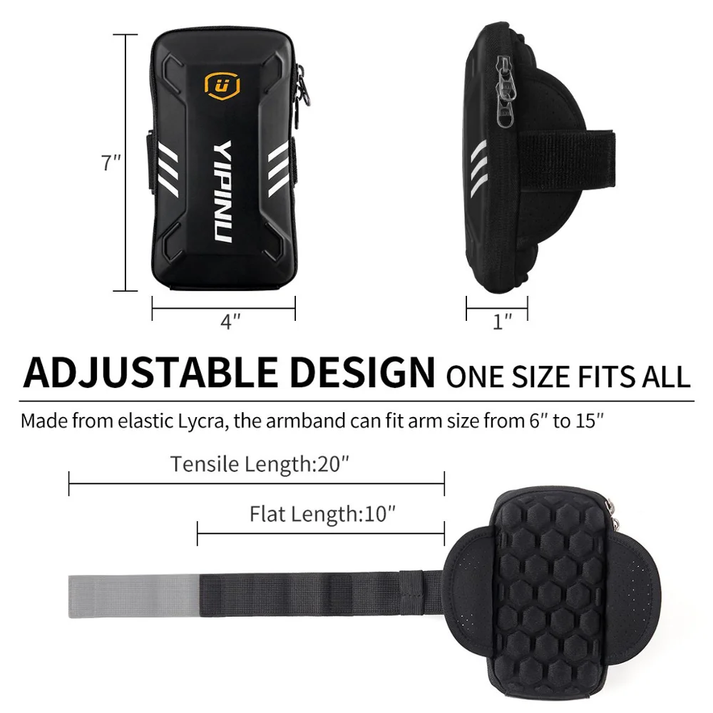 Универсальная спортивная сумка на молнии для бега руку чехол кошелек держатель