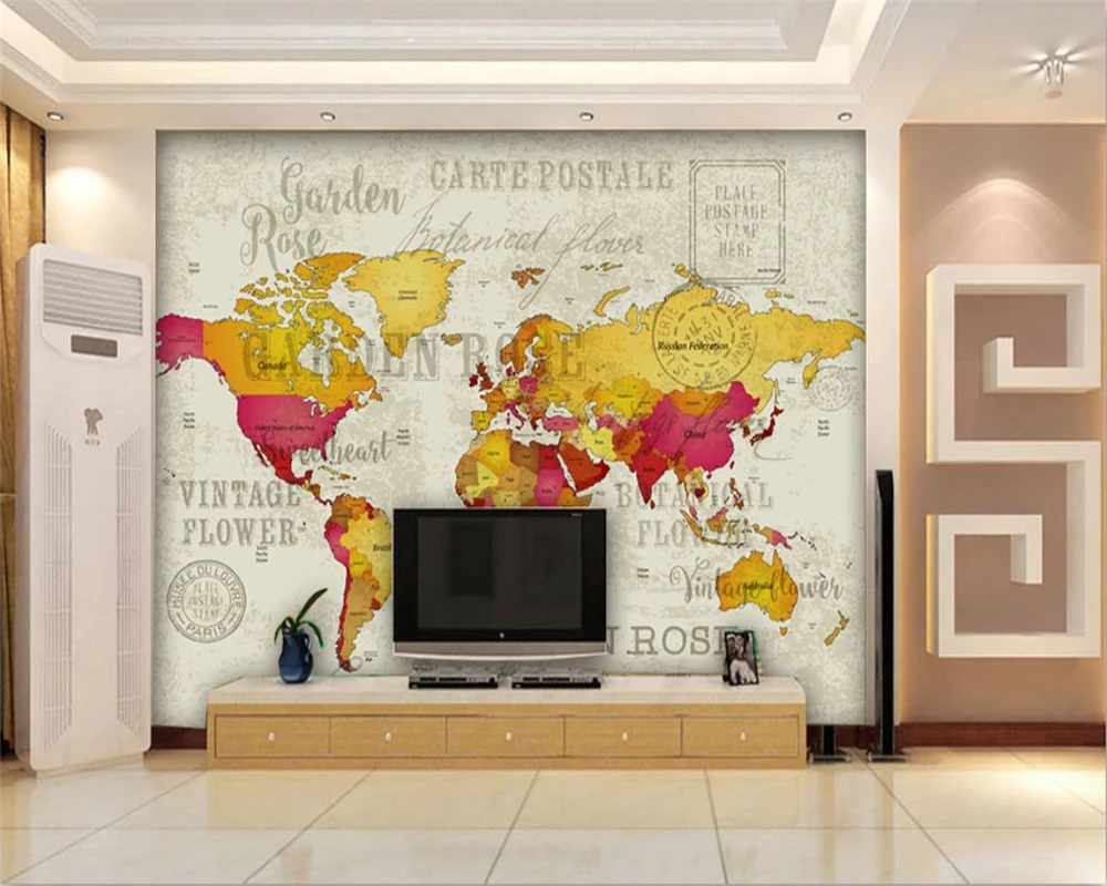 Beibehang пользовательские модные обои 3d ретро старые Американские скандинавские