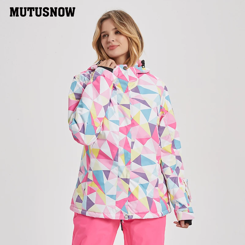 Новинка 2019 качественная Лыжная куртка женская зимняя ветрозащитная