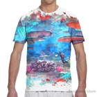 Мужская и женская футболка Subnautica, модная футболка с принтом, топы для мальчиков, футболки, летние футболки с коротким рукавом