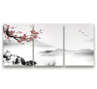 chinese style plum blossom bird landscape poster vintage print canvas painting wall art pictures for living room home decoration