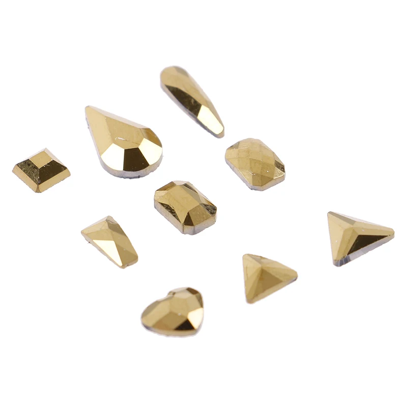 20 шт Золото Ретро дизайн стеклянные стразы кристаллы для ногтей алмаз СТРАЗА под