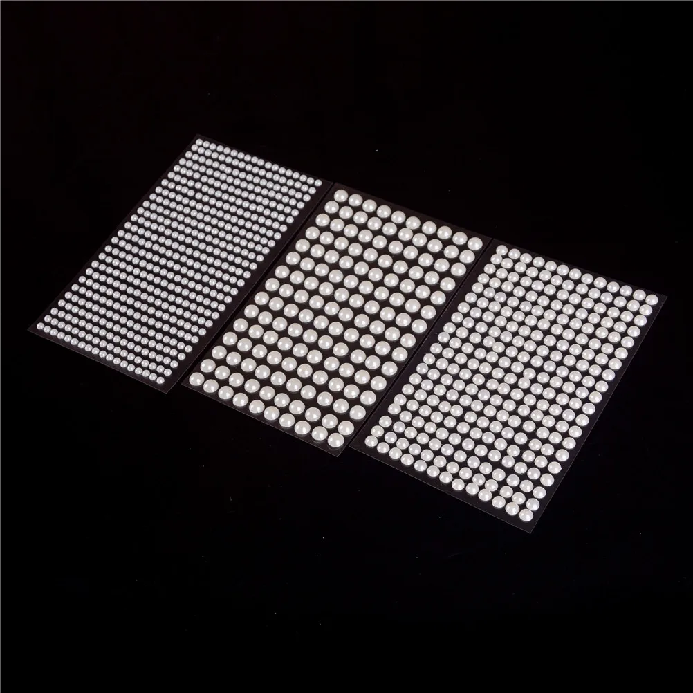 

White Imitation Pearl Acrylic Decal Self Adhesive Rhinestone Sticker Pearl Children's Toys Kids Scrapbooking Laptop Stickers