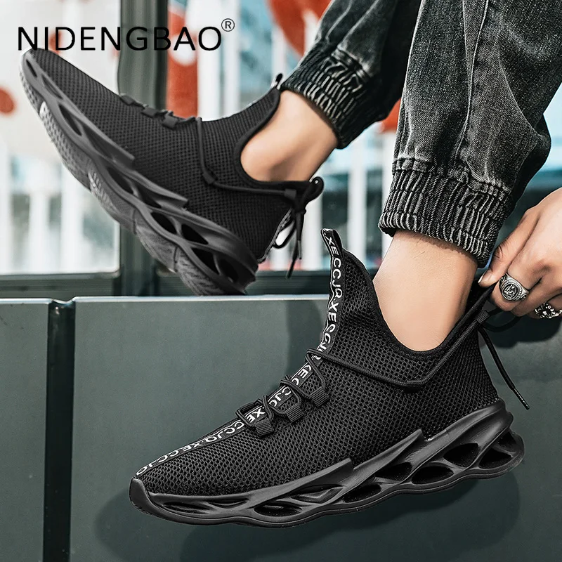 2021 Men Sneakers Breathable Running Shoes Outdoor Sports Fashion Comfortable Breathable Lightweigt Gym Trainers Plus Size 39-46