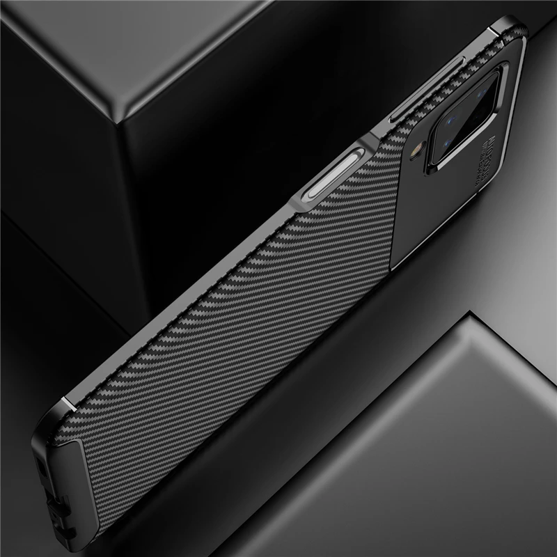 Carbon Fiber Cover For Samsung Galaxy A12 Case Silicone Funda Samsung A12 A 12 Ultra Thin Phone Case For Samsung A12 Cover 6.5