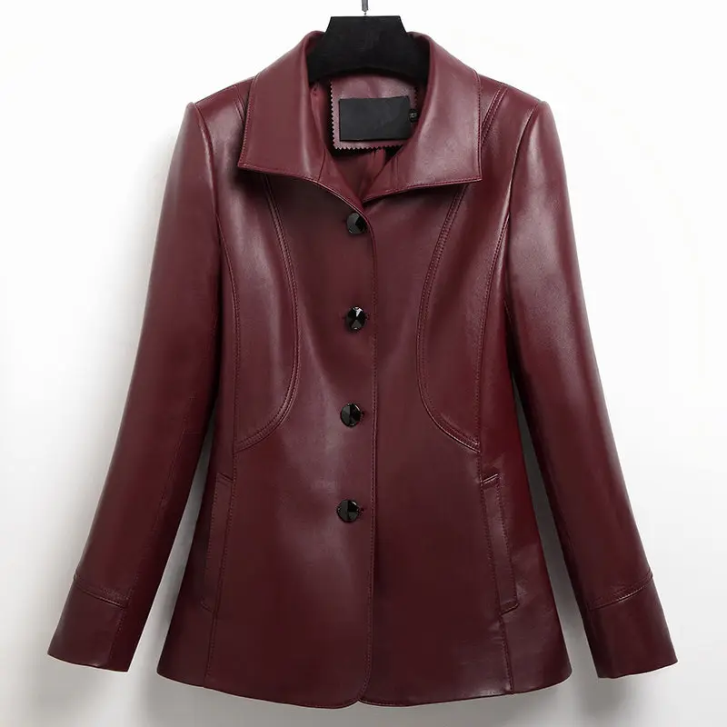

Genuine Leathe Jacket Women Real Sheepskin Leather Coats Spring Autumn 2020 Top Quality Plus Size Outwear FS7103MF570