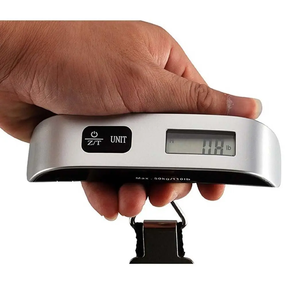 

50kg/110lb Digital Electronic Luggage Scale Luggage Scales Portable Hanging Suitcase Scale Handled Travel Bag Weighting