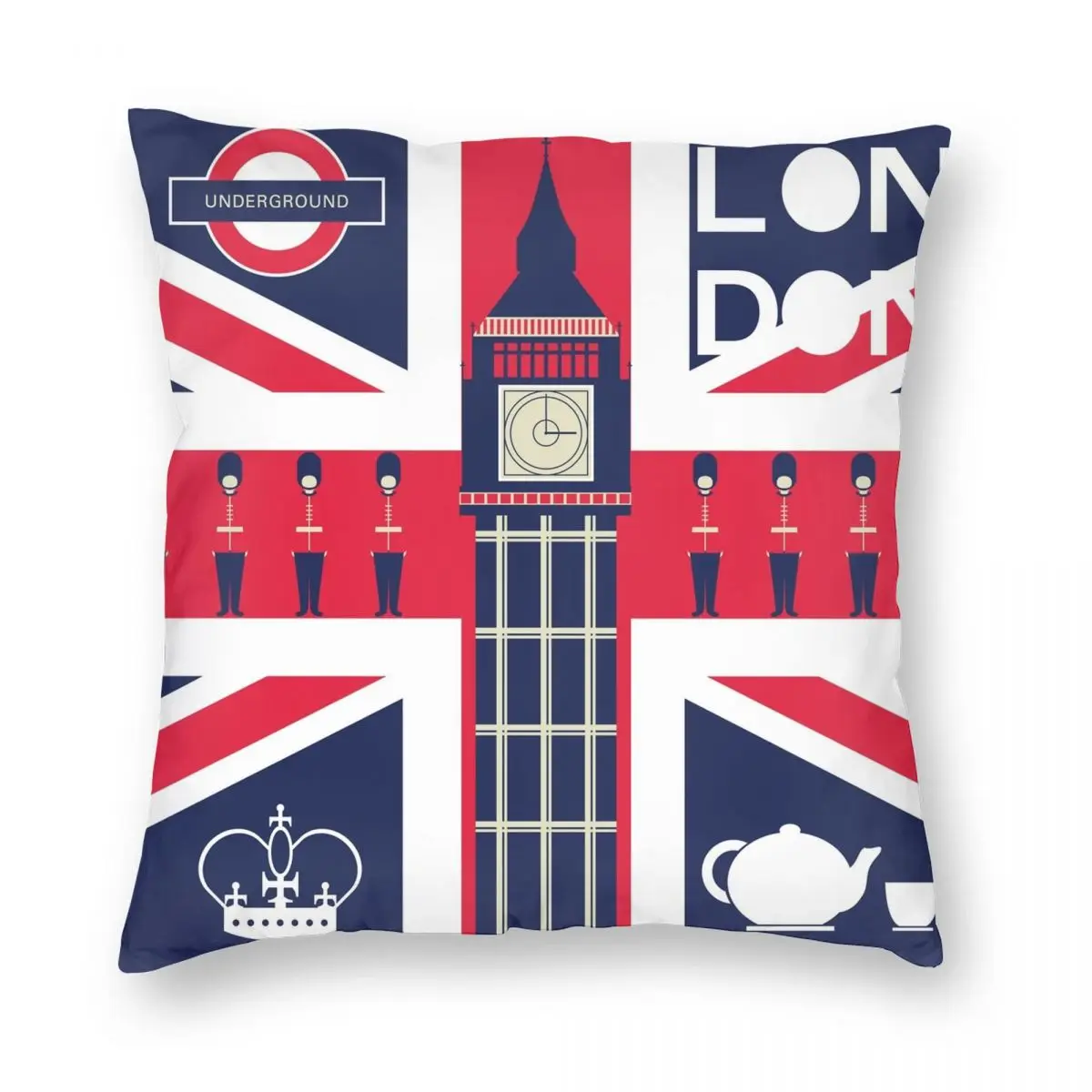 

Vintage Union Jack UK Flag Pillowcase Polyester Linen Velvet Creative Zip Decor Throw Pillow Case Car Cushion Cover