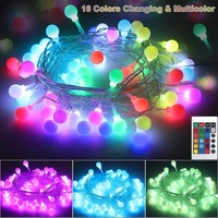 holiday lighting 16 color changing ball stirng light 10m 60leds usb remote fairy garland christmas wedding outdoor street decor