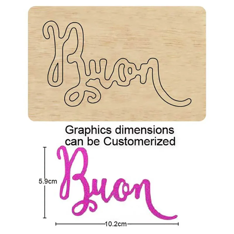 

Italian Merry Christmas cutting dies 2020 new die cut &wooden dies Suitable for common die cutting machines on the market