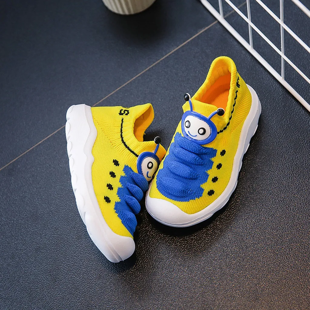 Детские кроссовки для маленьких девочек и мальчиков с милым рисунком спортивные