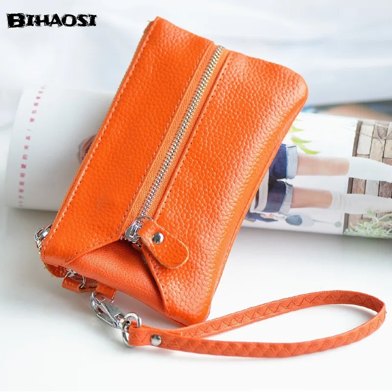 Leather Women's Small Change Wallet Key Bag Multifunctional Hand Bag Genuin Leather Coin Purs Woman Small Wallet Wholesale