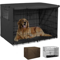 pet dog kennel cover 210d oxford dustproof waterproof durable dog cage dust cover outdoor foldable universal dog cage accessory