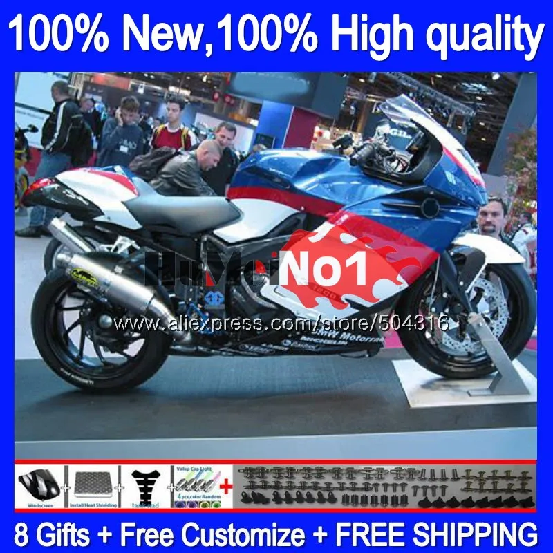 

Body For BMW K1200 K 1200 S K-1200S K 1200S 101MC.21 K1200S 2005 2006 2007 2008 2009 2010 05 06 07 08 09 10 Fairing Black Blue
