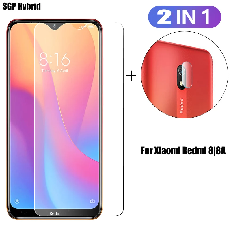 

Защитное закаленное стекло 2-в-1 для Xiaomi Redmi 8a, защита экрана, Защитное стекло для Xiaomi Redmi 8, объектив камеры и Передняя пленка