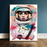nordic style canvas art print watercolor woman painting posters and prints astronaut wall picture for home decoration wall decor