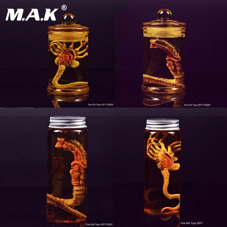 

Facehugger Set Chestburster set 1/6 Scapredator Alien Predator Alien Larva Face Bug Culture Tank Set For 12" action figure