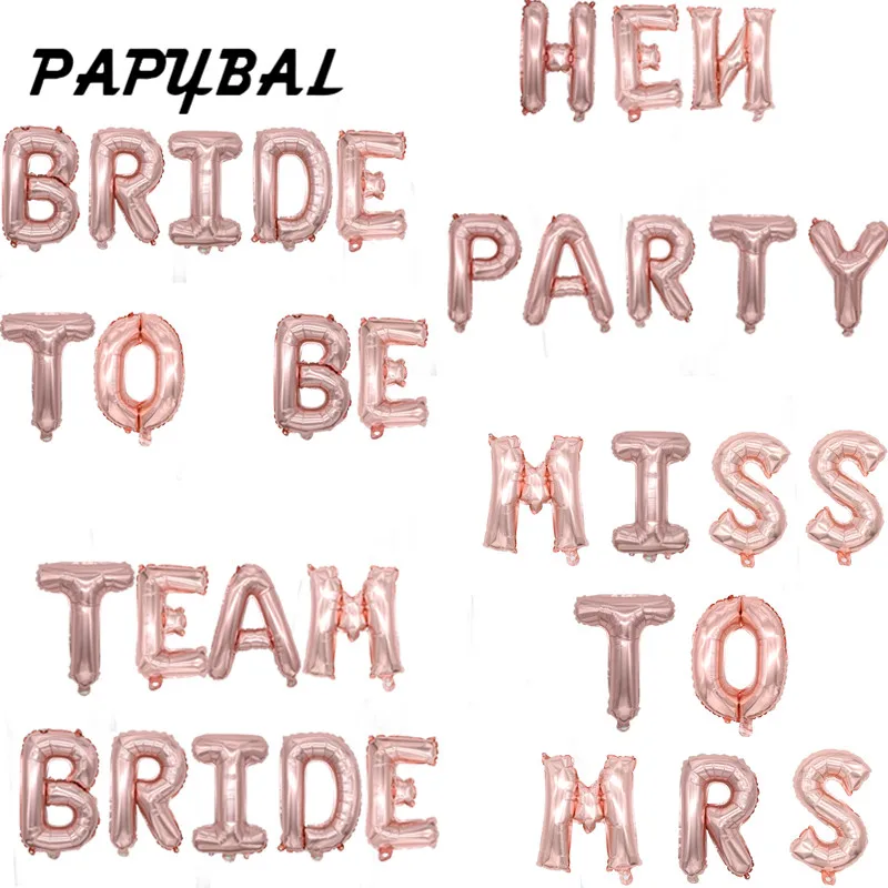 Свадебные Воздушные шары розовое золото вечерние украшения Корона Miss To Mrs Balloon