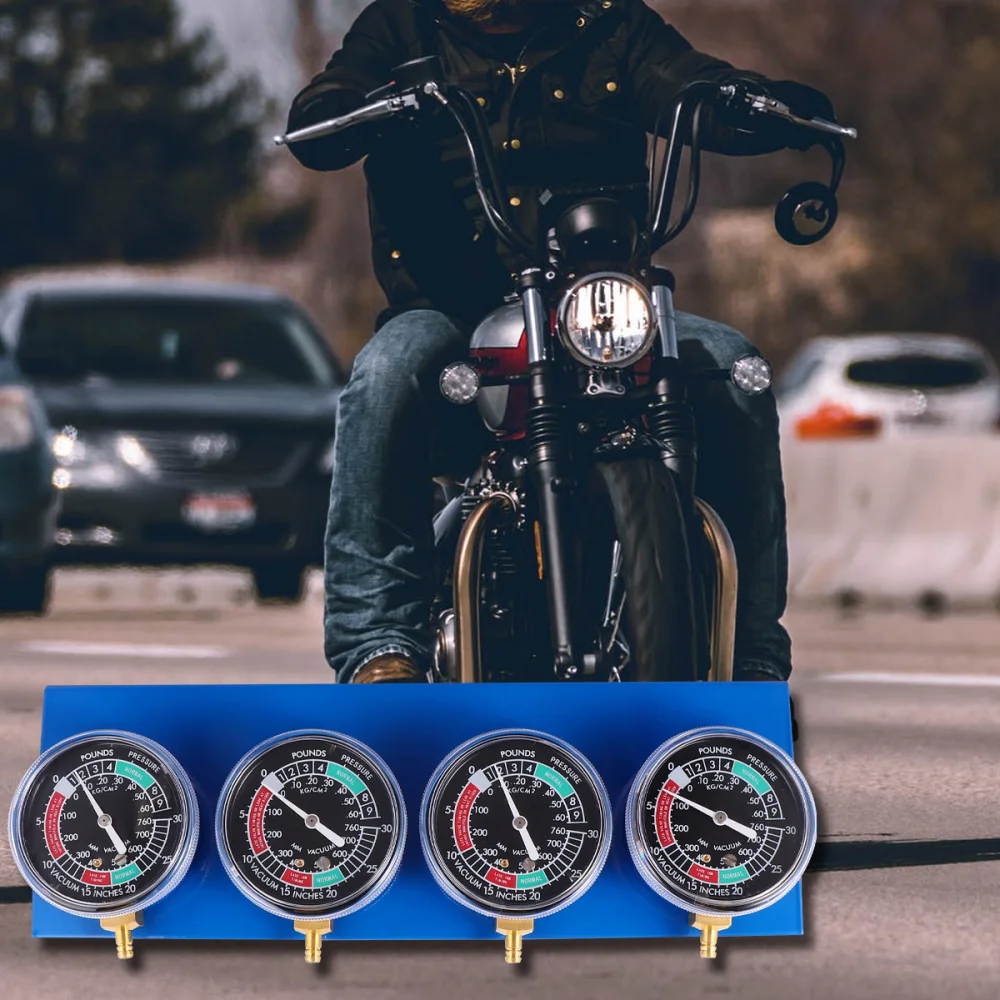 

4 Cylinder Motorcycle Carburetor Vacuum Gauge Balancer Synchronizer Tool Hose Kit Fuel Vacuum Gauge Balancer