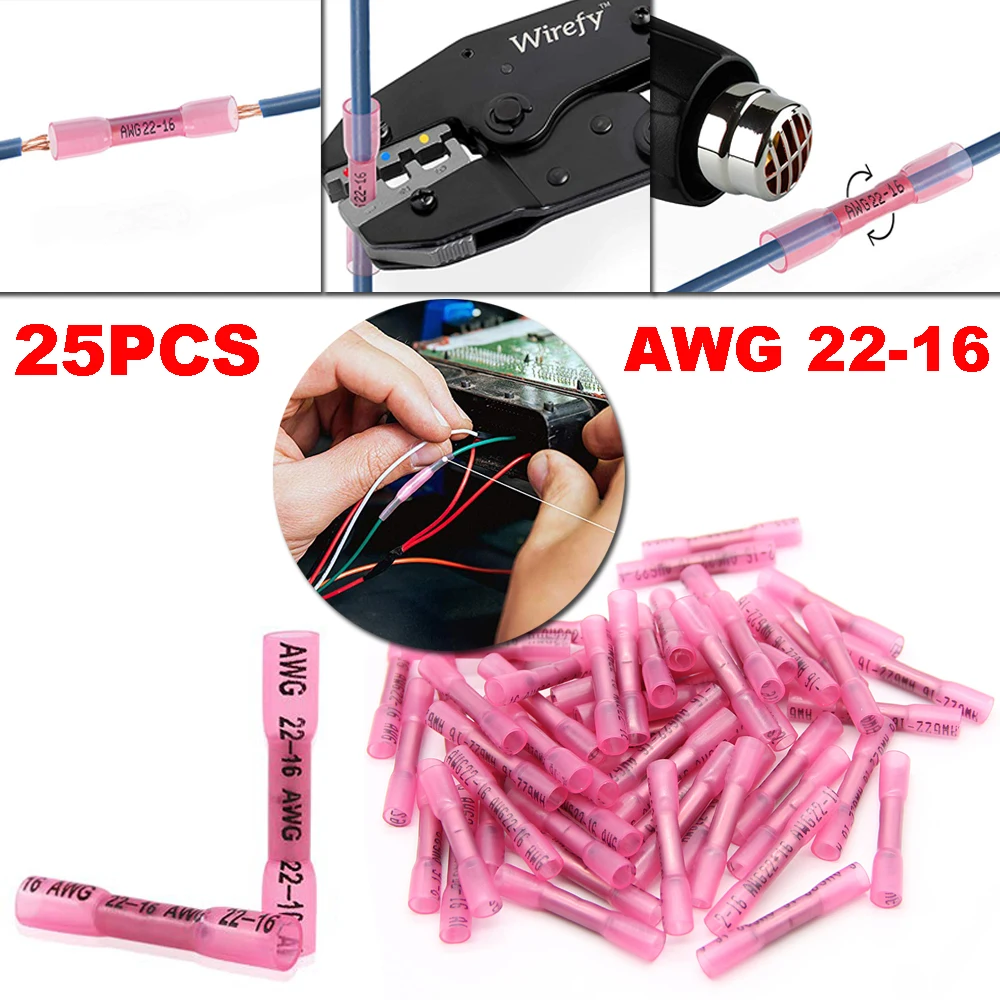 Изолированные Термоусадочные соединители для проводов обжимные клеммы