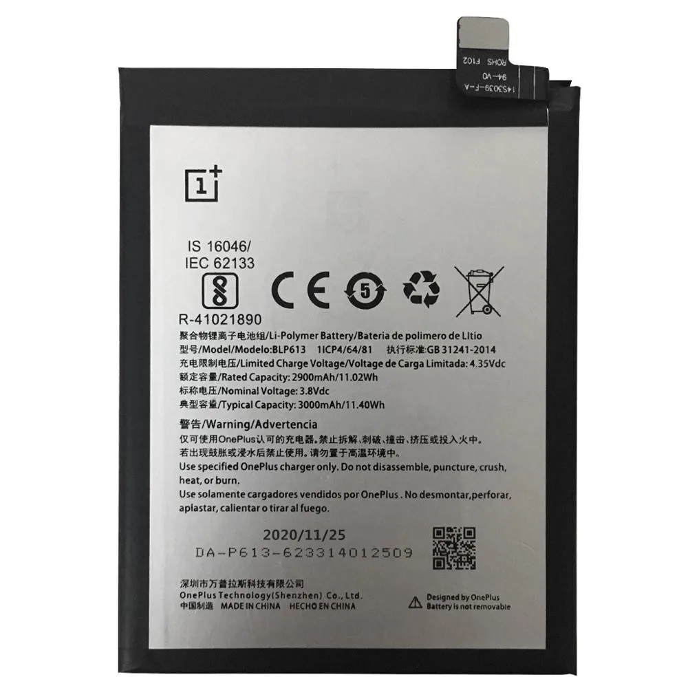 Новый высококачественный запасной аккумулятор BLP613 3000 мАч для OnePlus 3 One Plus Three 100%