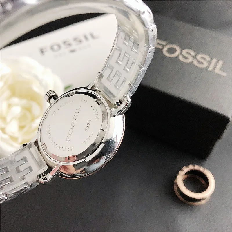 

Fossil- Quartz Wrist Dress Women Watches Silver Bracelet Ladies Watch Stainless Steel Clock Casual Watch