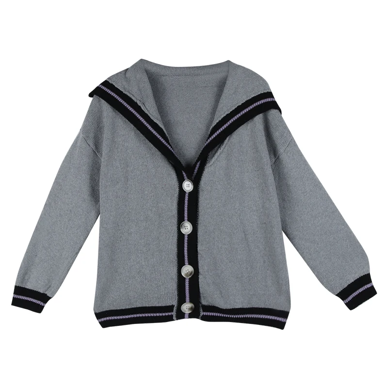 

Women Sweater Cardigan Crew Neck Thicken Winter Warm Clothing Simple Knitted Casual Streetwear Female Loose Jumper Soft Stylish