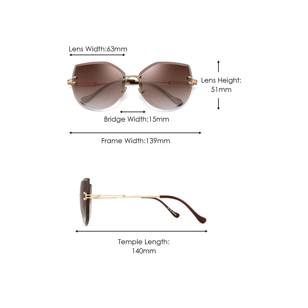 

JM Oversized Gradient Lens Cat Eye Sunglasses for Women 18006