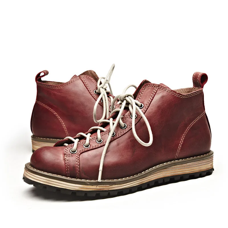 Ботинки для верховой езды Мужские ботинки из натуральной воловьей кожи Мужская