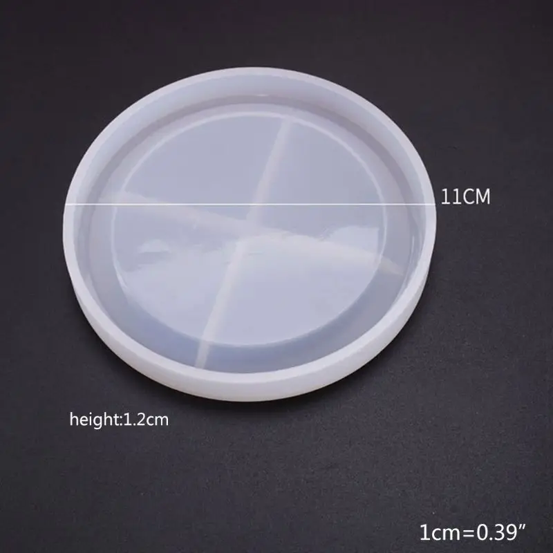 

5 Pcs DIY Crafts Resin Crystal Epoxy Mold Coaster Pendant Casting Silicone Mould
