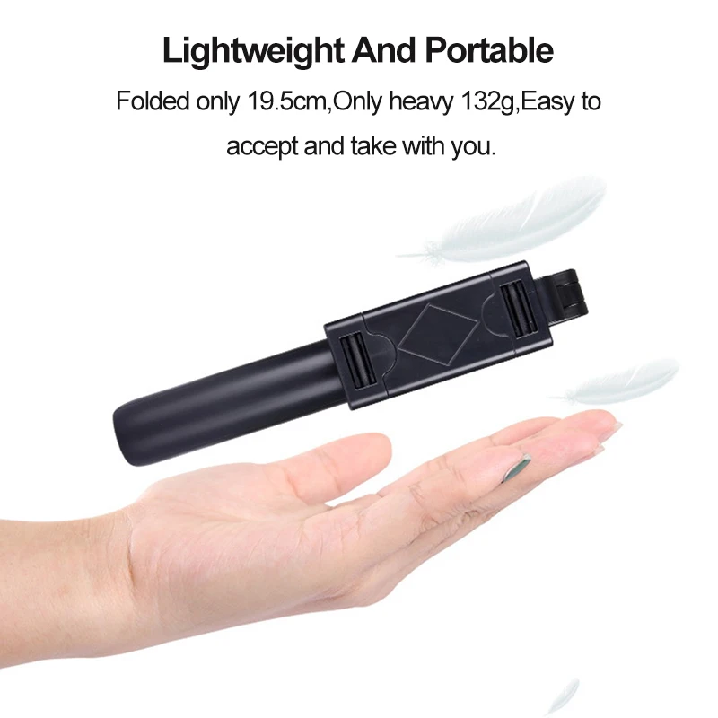 

3 in 1 Wireless Bluetooth Phone Stand for Android/Huawei/iphone Foldable Handheld Monopod Shutter Remote Extendable Mini Tripod