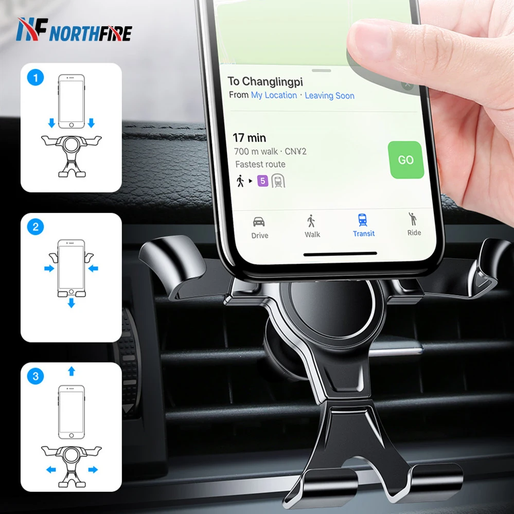 Универсальный автомобильный держатель для телефона подставка с зажимом без