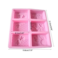 p15f 3d bee silicone soap molds rectangle honeycomb molds beehive cake baking mold f