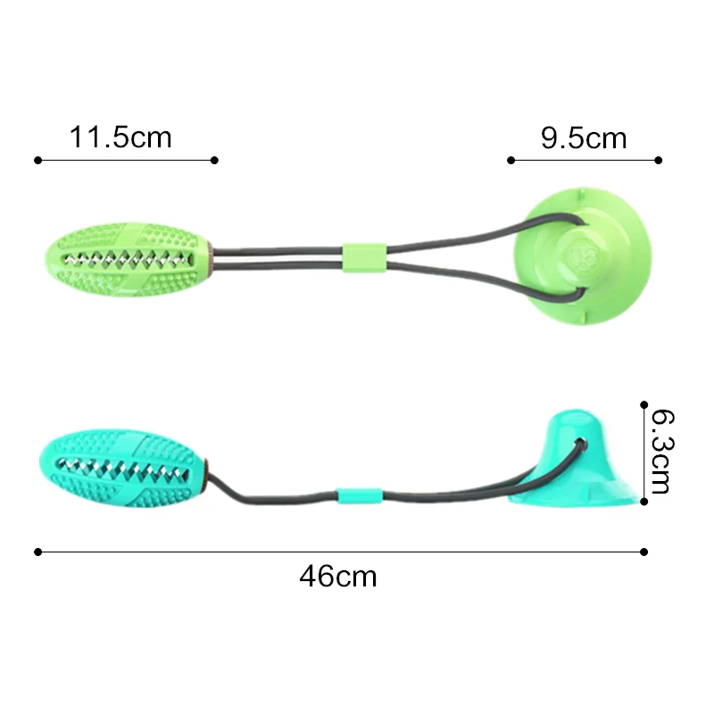 

Dog Rope Ball Pull Toy with Suction Cup Pet Training Aids Toothbrush for Dog Puppy Teething Toy Teeth Cleaning Ball Pet Supplies
